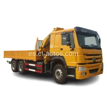 Sinotruk Howo 6x4 10 ruedas de camión de carga con 14ton Knuckle Crane